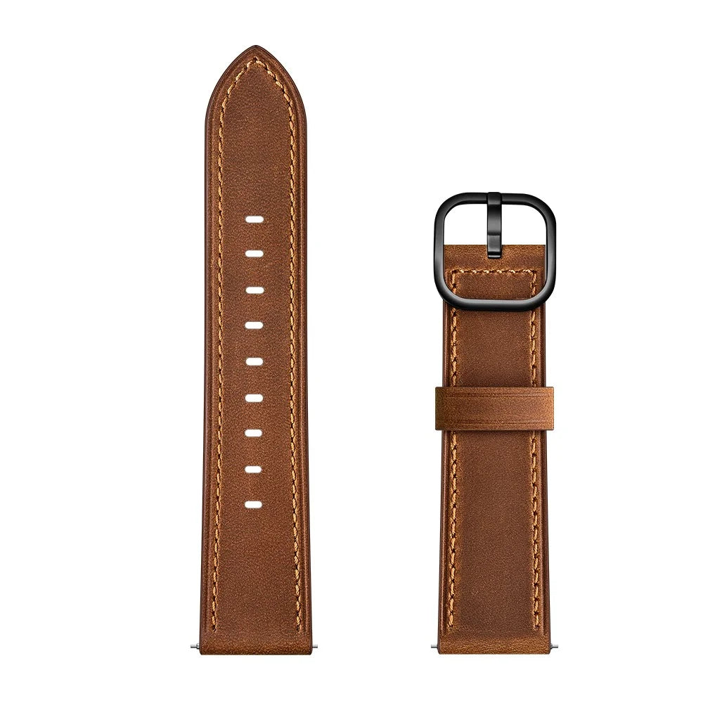 Cowhide Leather Watch Band (DS Style) for Samsung Galaxy Gear S3/Ticwatch/Huami Watch Moto 360 - Coffee - 6
