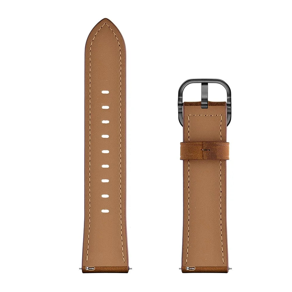 Cowhide Leather Watch Band (DS Style) for Samsung Galaxy Gear S3/Ticwatch/Huami Watch Moto 360 - Coffee - 7