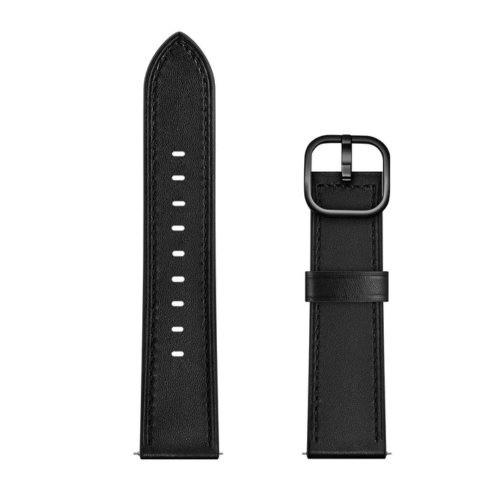 22mm Cowhide Leather (DS Style) Watch Strap for Samsung Galaxy Watch3 45mm / Galaxy Watch 46mm - Black - 6