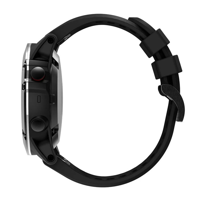 Horizontal Streak with Black Triangle Buckle Silicone Watch Band for Garmin Fenix 5X - Black - 3