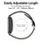 22.5mm Top Layer Genuine Leather Watch Band for Fitbit Versa 3/Sense, Adjustable Buckle Wrist Strap - Black - 2