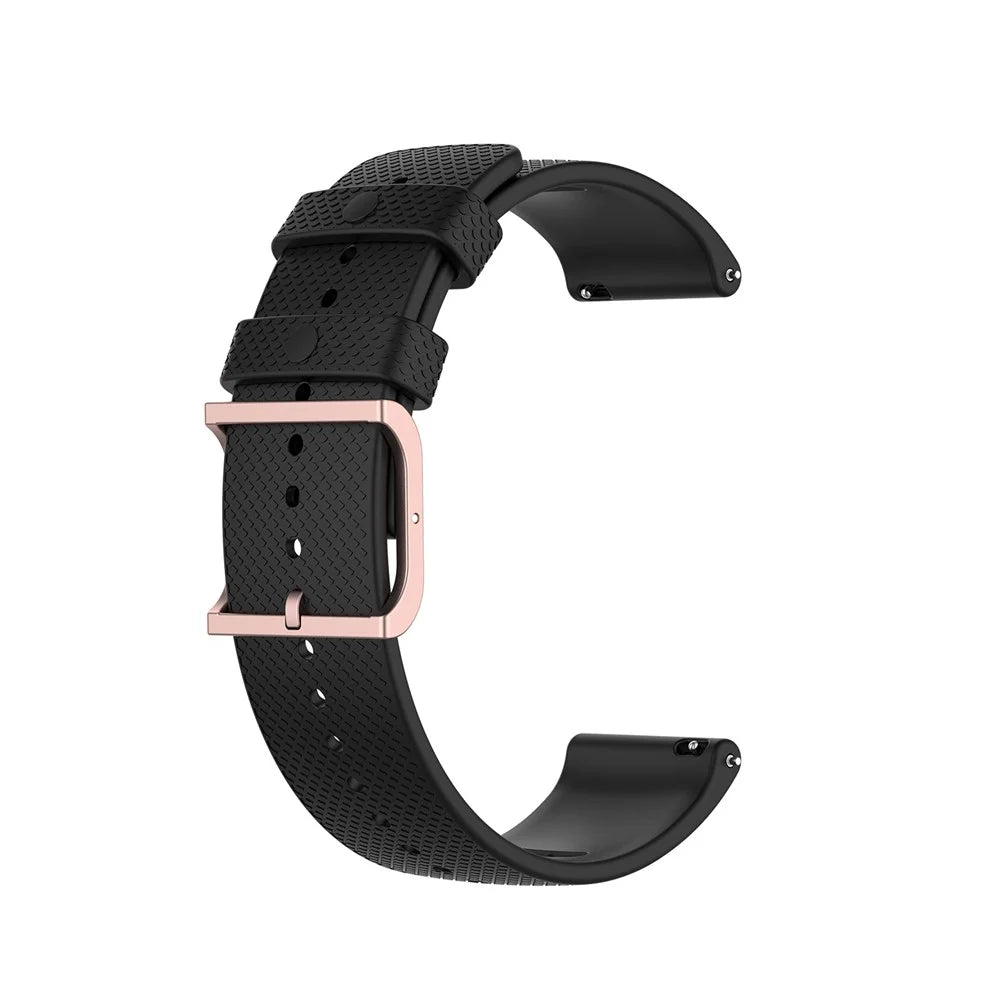 Dot Texture Silicone Watch Strap Replacement 20mm for Samsung Galaxy Watch3 41mm/Galaxy Watch Active3/Active - Black - 1