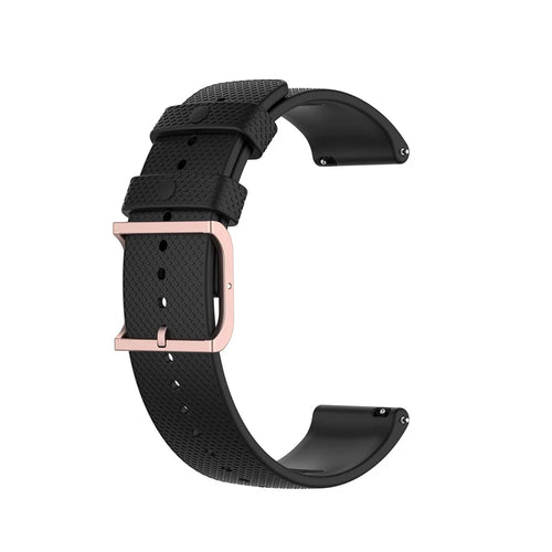 Dot Texture Silicone Watch Strap Replacement 20mm for Samsung Galaxy Watch3 41mm/Galaxy Watch Active3/Active - Black - 1