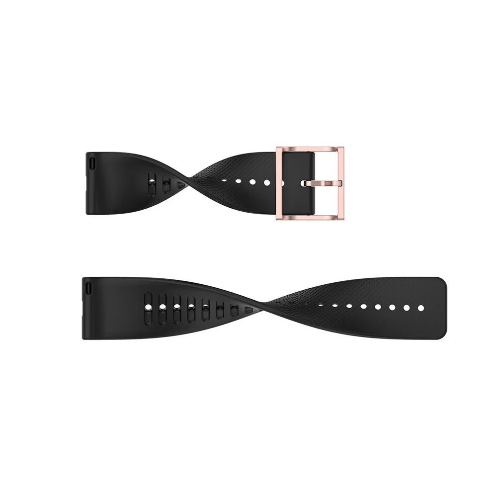 Dot Texture Silicone Watch Strap Replacement 20mm for Samsung Galaxy Watch3 41mm/Galaxy Watch Active3/Active - Black - 6