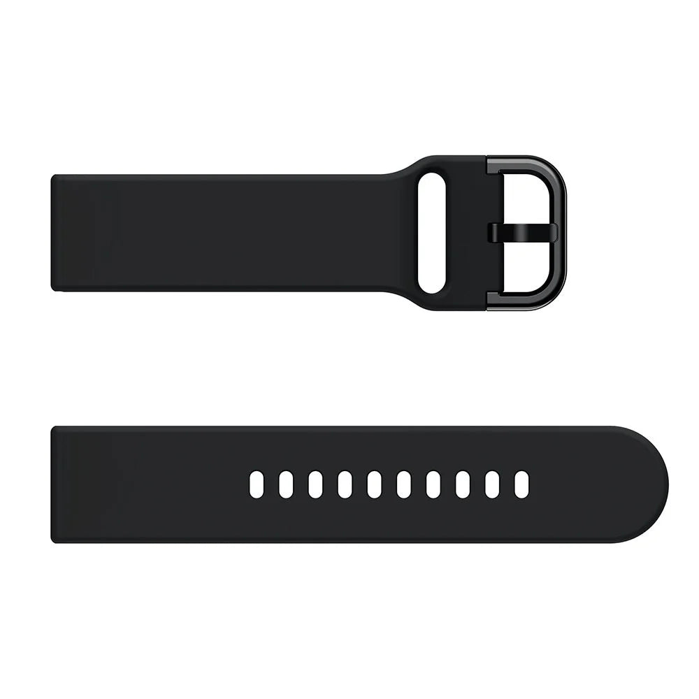 Silicone Watch Band with Metal Buckle for Samsung Galaxy Watch3 45mm - Black - 3