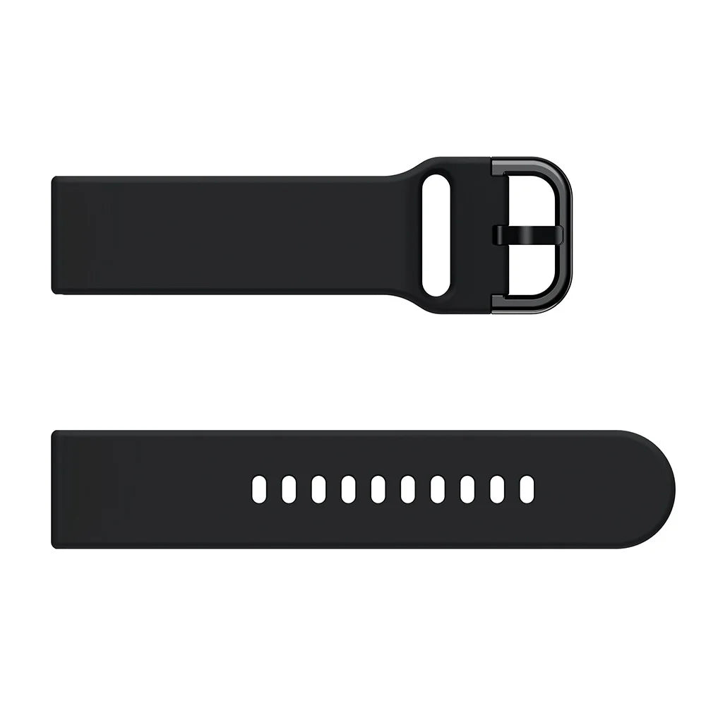 Silicone Smart Watch Band Adjustable Wrist Strap with Metal Buckle for Samsung Galaxy Watch3 41mm - Black - 3