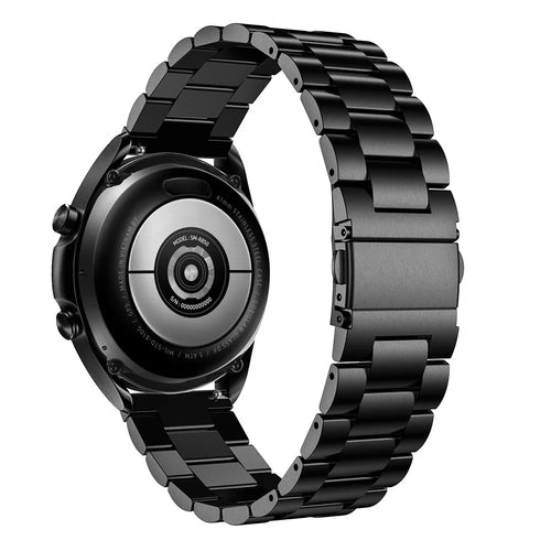 Stainless Steel Smart Watch Band Replacement Wrist Strap for Samsung Galaxy Watch3 45mm - Black - 1