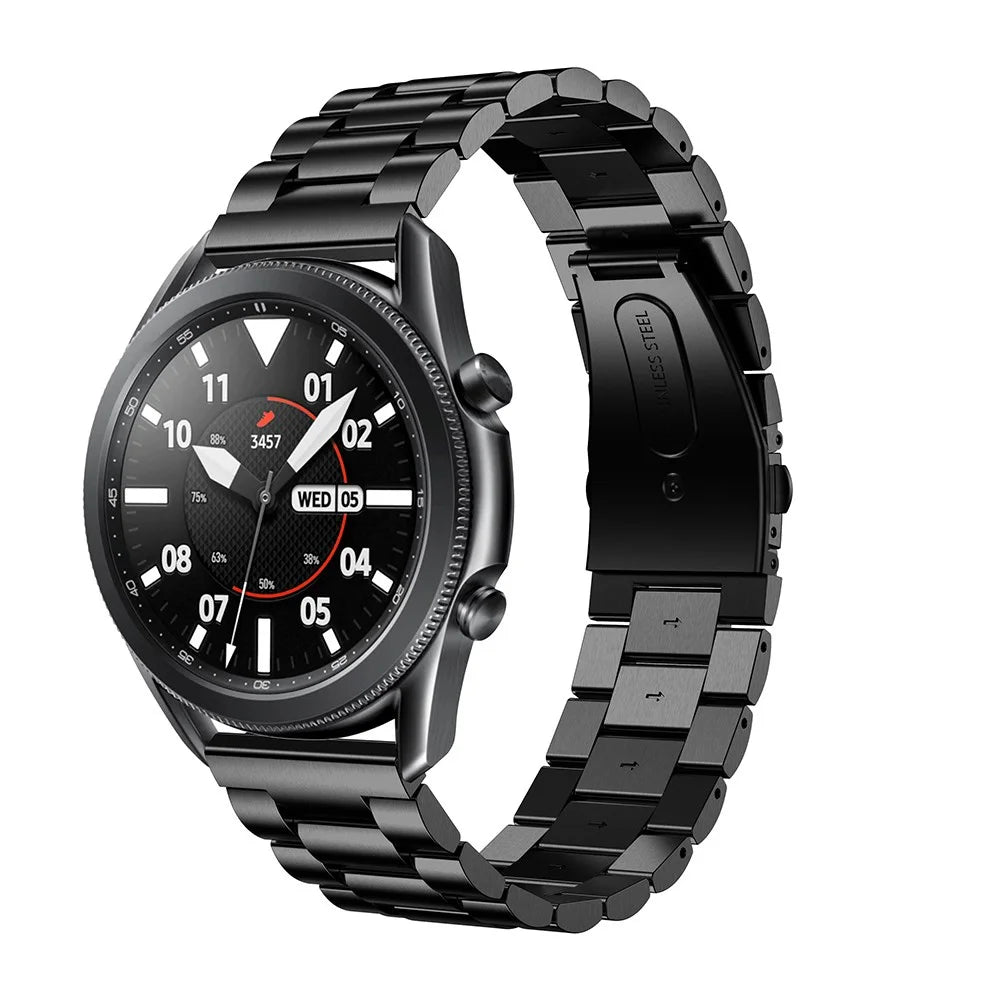 Stainless Steel Smart Watch Band Replacement Wrist Strap for Samsung Galaxy Watch3 45mm - Black - 3