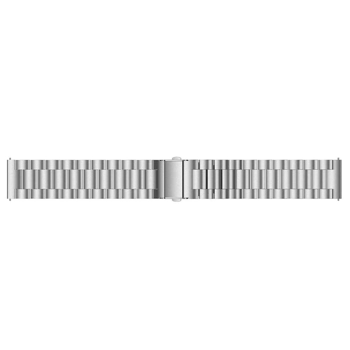 For Samsung Galaxy Watch3 45mm Stainless Steel Smart Watch Band Replacement Strap with Folding Clasp Closure - Silver - 4