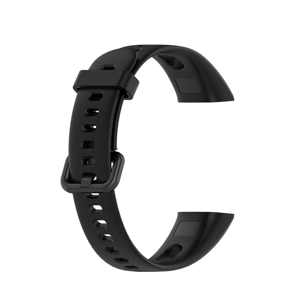 Silicone Smart Watch Strap with Metal Buckle for Huawei Honor 5i/Huawei Watch Band 4 - Black - 1
