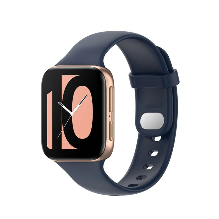 Smart Watch Replacement Silicone Watchband for Oppo Watch 41mm - Midnight Blue - 4