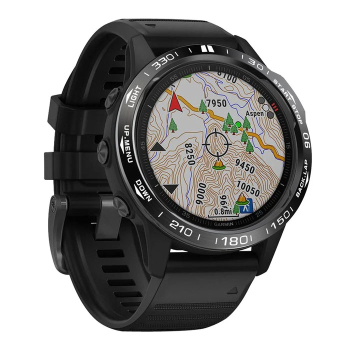 Index Ring Stainless Steel Watch Bezel Ring (Style A) for Garmin Fenix 6X - Black - 3