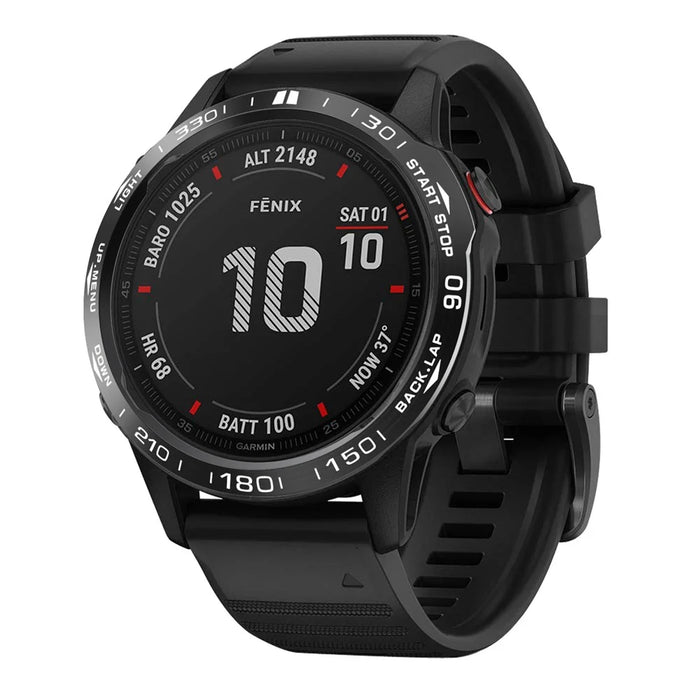 Index Ring Stainless Steel Watch Bezel Ring (Style A) for Garmin Fenix 6X - Black - 4