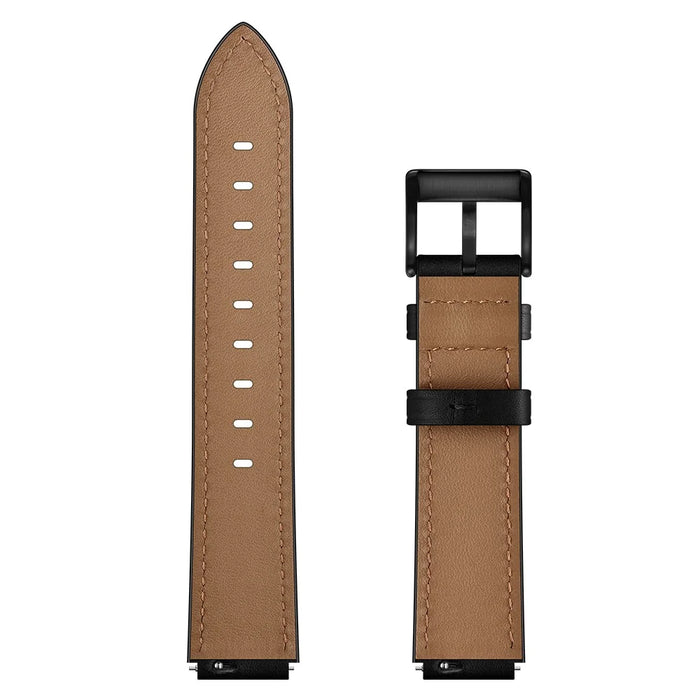 16mm Top Layer Cowhide Leather Watch Band Strap for Huawei TalkBand B3/B6 - Black - 6