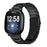 For Fitbit Versa 3/Fitbit Sense 22.5mm Stainless Steel Watch Band Replacement Wrist Strap - Black - 2