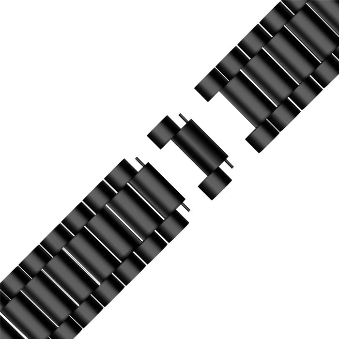 For Fitbit Versa 3/Fitbit Sense 22.5mm Stainless Steel Watch Band Replacement Wrist Strap - Black - 5