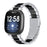 22.5mm Stainless Steel Watch Band for Fitbit Versa 3/Fitbit Sense - Silver/Black/Silver - 2