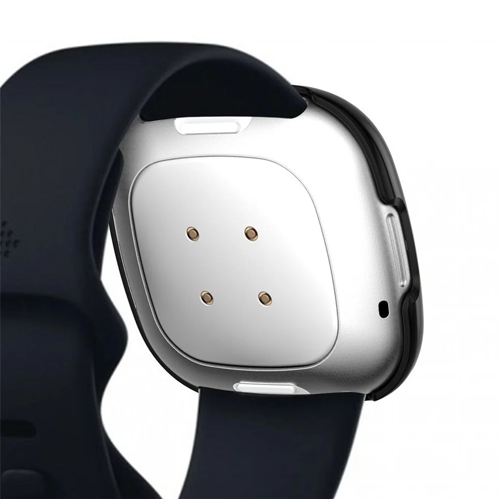 Dual-row Rhinestone Decor TPU Watch Cover for Fitbit Versa 3/Sense - Black - 5