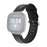 Pure Color Genuine Leather Watch Band for Fitbit Versa 3 - Black - 1