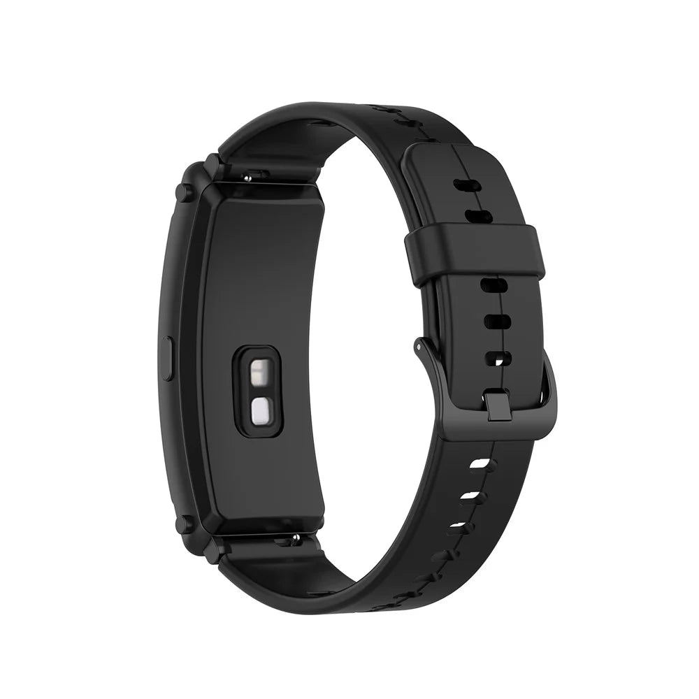 Soft Silicone Watch Strap Replacement 16mm for Huawei TalkBand B3 / B6 - Black - 4