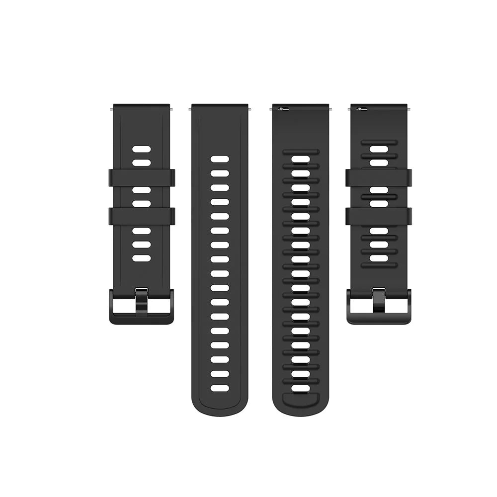 Soft Silicone Watch Strap Replacement 20mm for Amazfit Neo - Black - 4