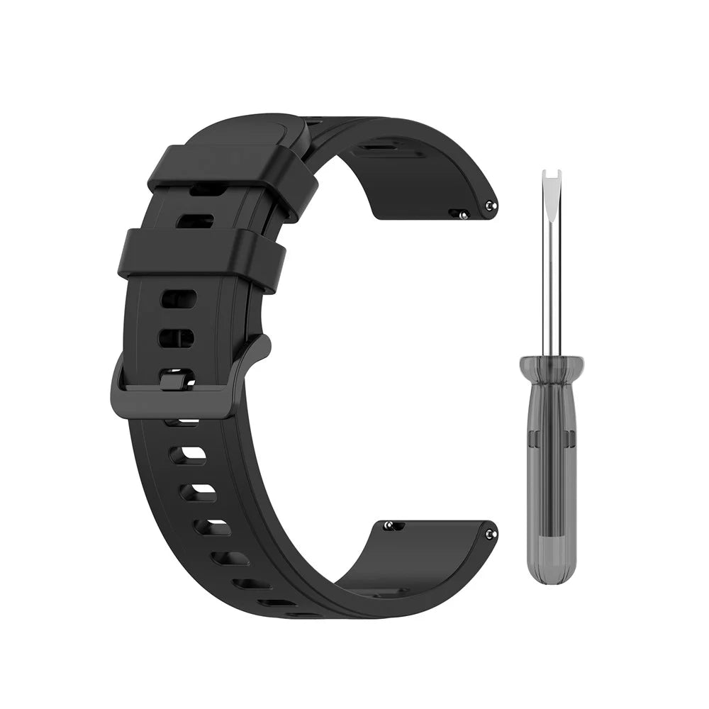 Soft Silicone Watch Strap Replacement 20mm for Amazfit Neo - Black - 6