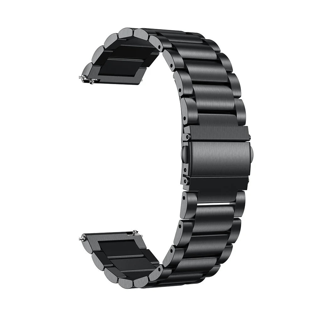 24mm Stainless Steel Watch Replacement Band - Black - 1