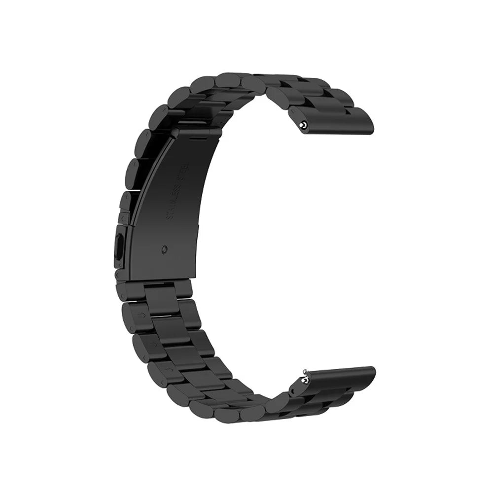 24mm Stainless Steel Watch Replacement Band - Black - 2