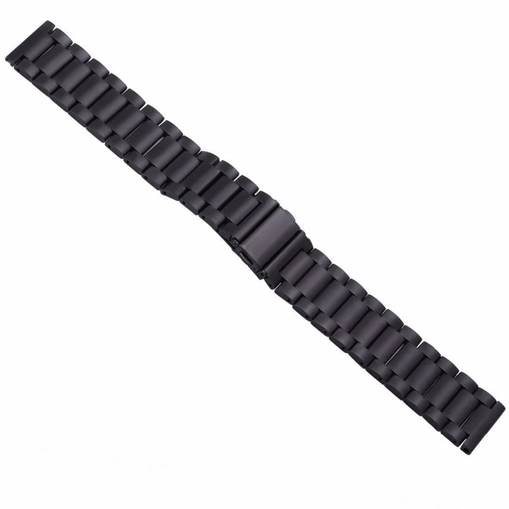 24mm Stainless Steel Watch Replacement Band - Black - 3