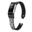 Rhinestone Decor Zinc Alloy Smart Watch Band Strap Replacement for Fitbit Charge 2 - Black - 3