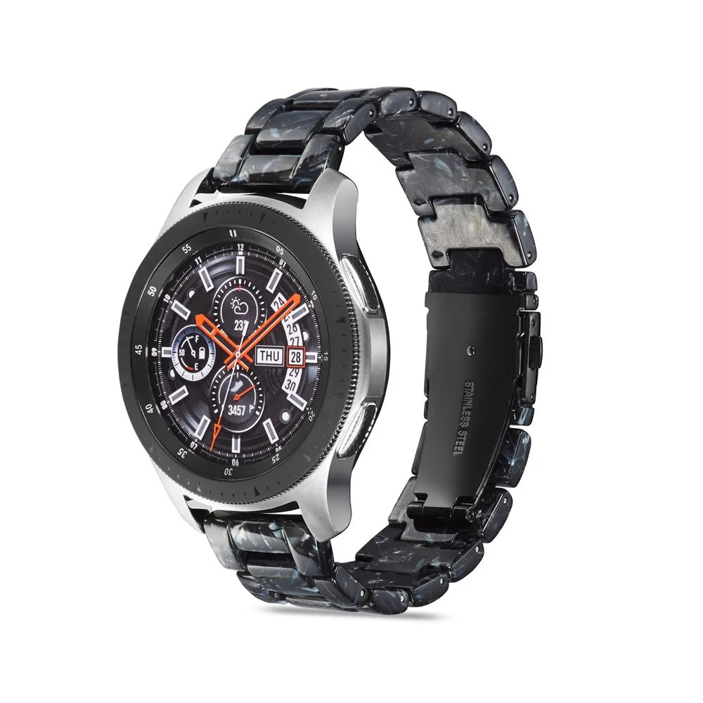 22mm Resin Replacement Watch Band for Huawei Watch GT/GT2/GT2e 46mm etc. - Black - 3