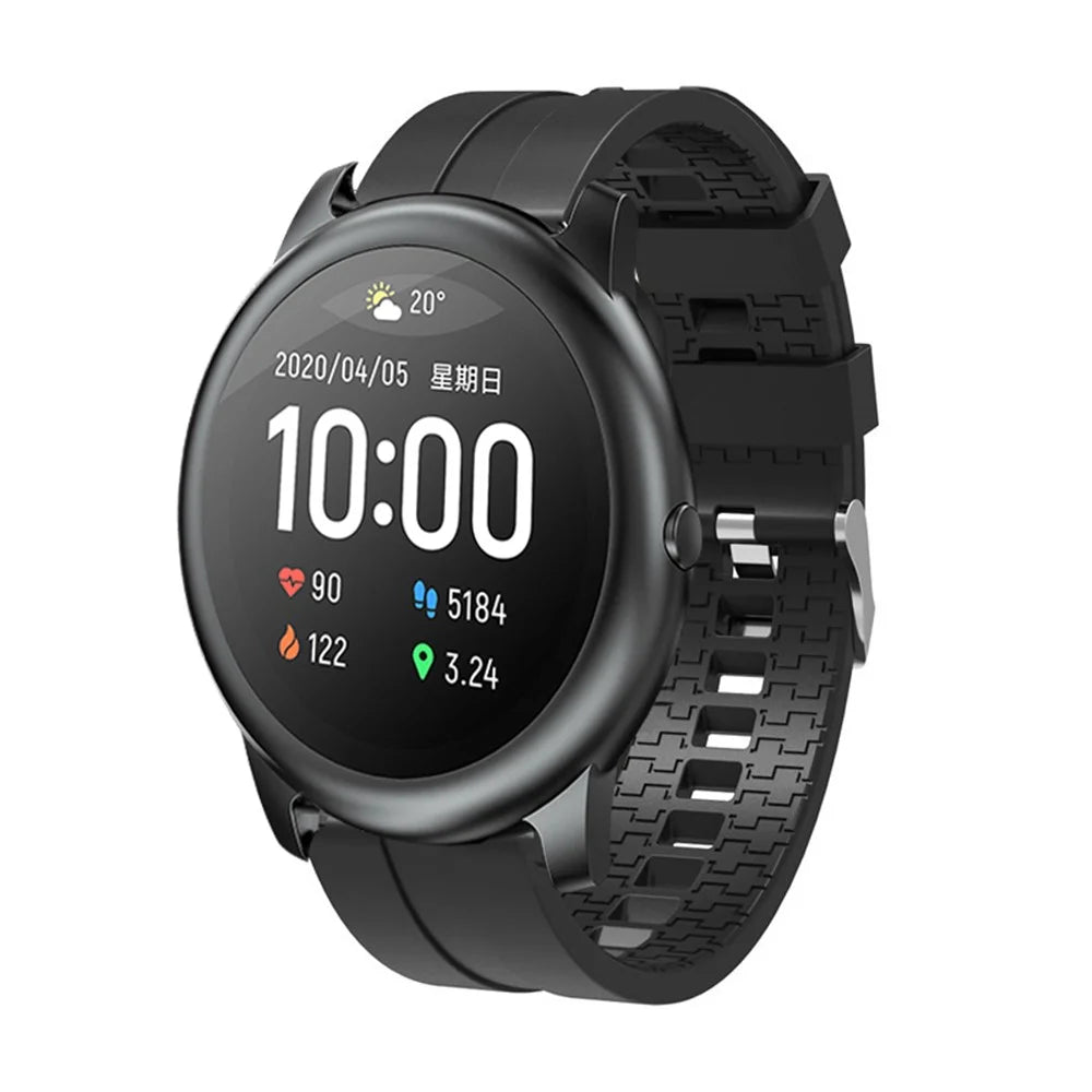 Fashion Silicone Watch Strap 22mm for Xiaomi Haylou Solar Smart Watch - Black - 2