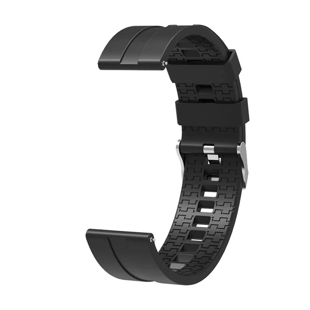 Fashion Silicone Watch Strap 22mm for Xiaomi Haylou Solar Smart Watch - Black - 3