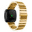 Single Row Stainless Steel Smart Watch Band Replacement for Fitbit Versa 3 - Gold - 2