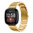 Single Row Stainless Steel Smart Watch Band Replacement for Fitbit Versa 3 - Gold - 3