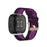 Replace Strap for Fitbit Versa 3/Sense Nylon Canvas Watch Band - Purple Stripes - 1