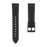 22mm Stitching Decor Leather Coated TPU Watch Band - Black - 1