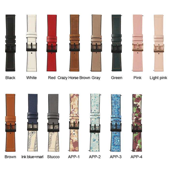 22mm Stitching Decor Leather Coated TPU Watch Band - Black - 3