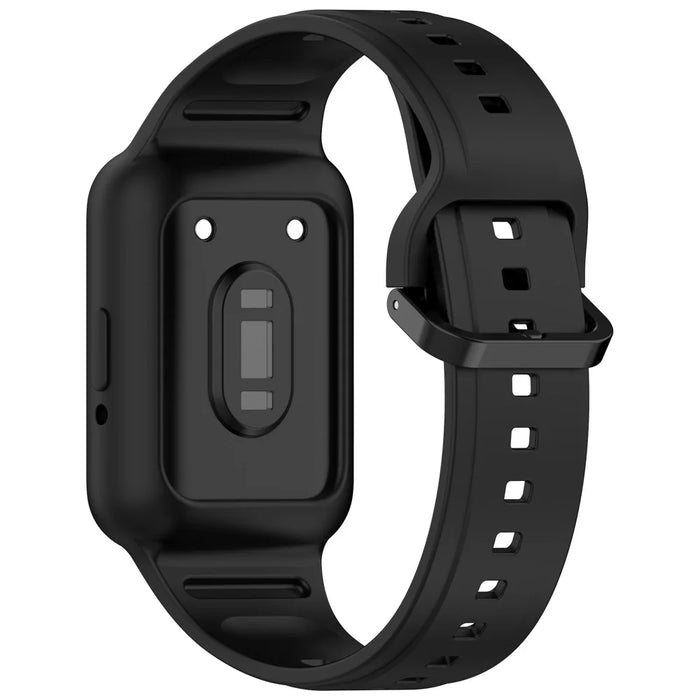 For Huawei Band 7 / Band 8 / Band 8 NFC / Band 9 / Band 9 NFC Integrated Silicone Strap Watch Case Replacement Wrist Band - Black - 2