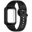 For Honor Band 9 Silicone Watch Band Wrist Strap with Watch Case - Black - 3