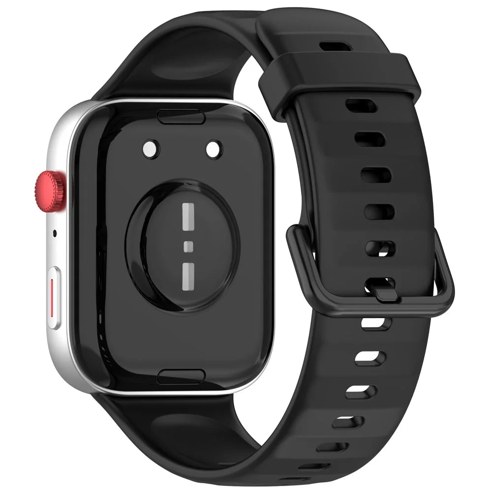 For Huawei Watch Fit 3 Replacement Wrist Band Soft Silicone Watch Strap - Black - 1