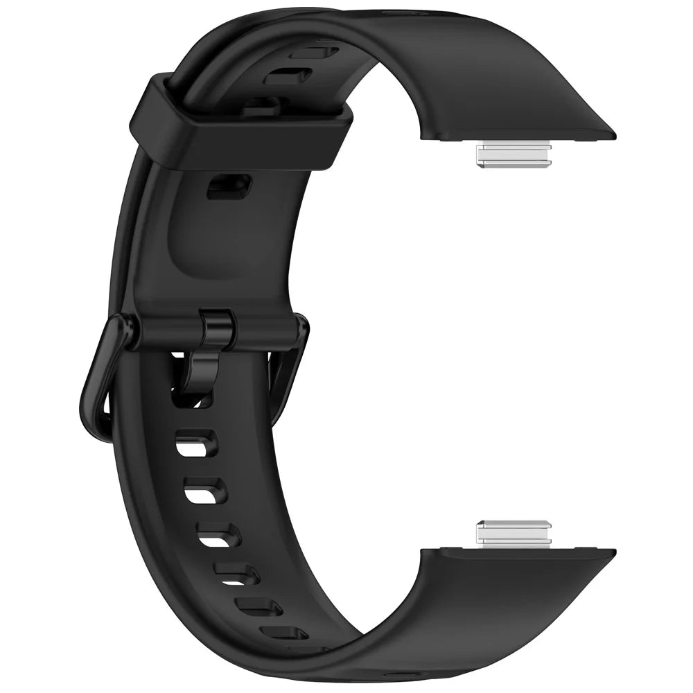 For Huawei Watch Fit 3 Replacement Wrist Band Soft Silicone Watch Strap - Black - 4