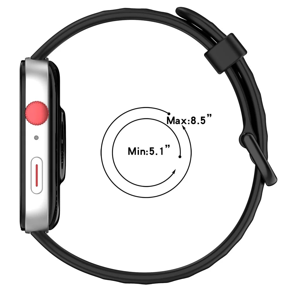 For Huawei Watch Fit 3 Replacement Wrist Band Soft Silicone Watch Strap - Black - 5