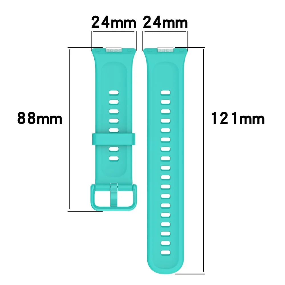 For Huawei Watch Fit 3 Replacement Wrist Band Soft Silicone Watch Strap - Black - 6