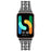 For Samsung Galaxy Fit3 SM-R390 Metal Watch Band Rhinestones Decor Replacement Strap - Black+White - 3