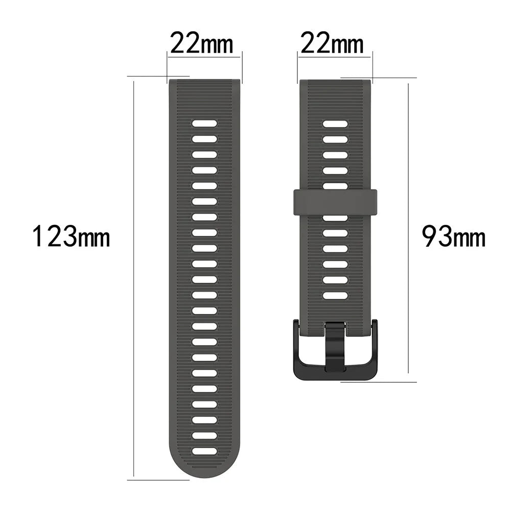 For Garmin Forerunner 945 / 935 Replacement Wrist Band Steel Buckle Textured Silicone Watch Strap - Black - 5