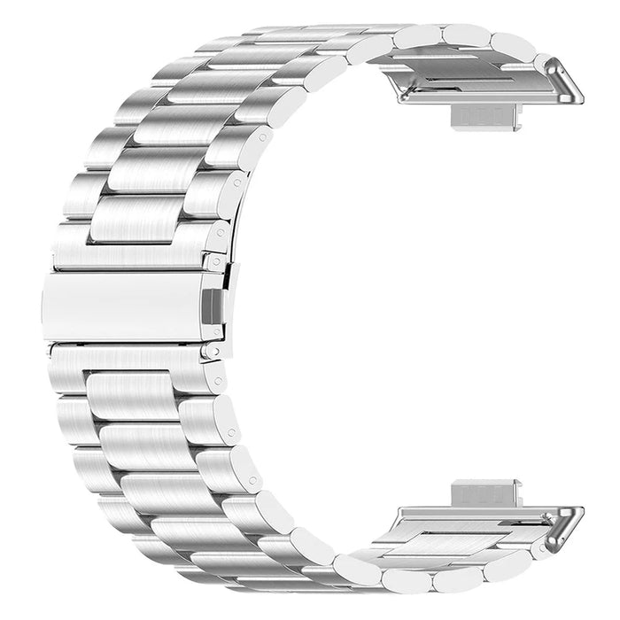 For Huawei Watch Fit 3 Stainless Steel Strap Smart Watch Replacement Band with Tool - Silver - 2