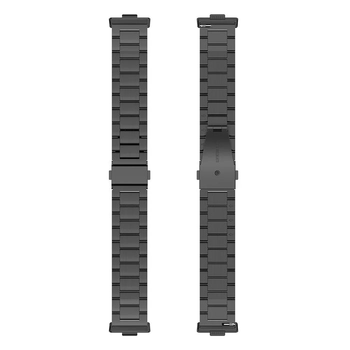For Huawei Watch Fit 3 Replacement Band 3-Bead Stainless Steel Watch Strap with Tool - Black - 3