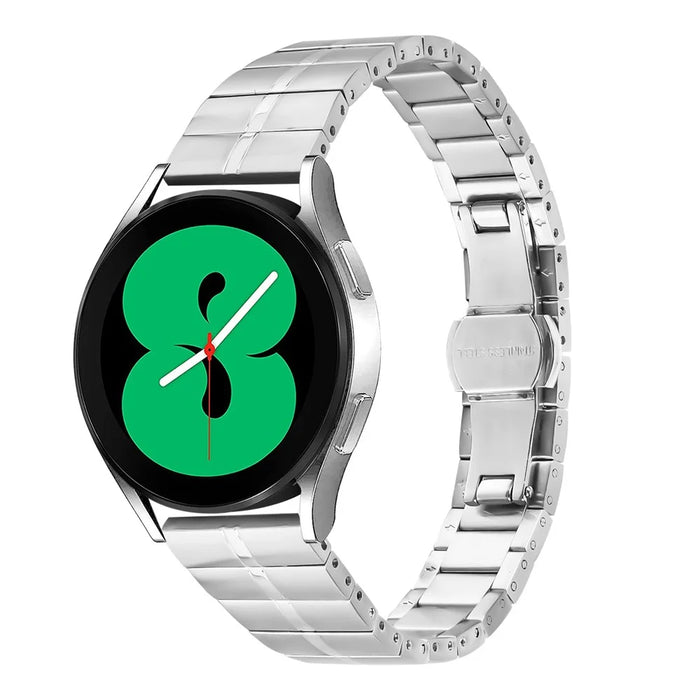 For Huami Amazfit Bip 3 / Bip 3 Pro Stainless Steel Strap Line Design Replacement Wrist Band - Silver - 2