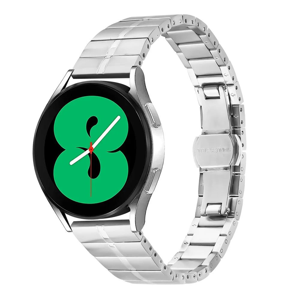 For Garmin Vivomove Sport / Venu 2 Plus Stainless Steel Smartwatch Strap Slim Wrist Band - Silver - 2